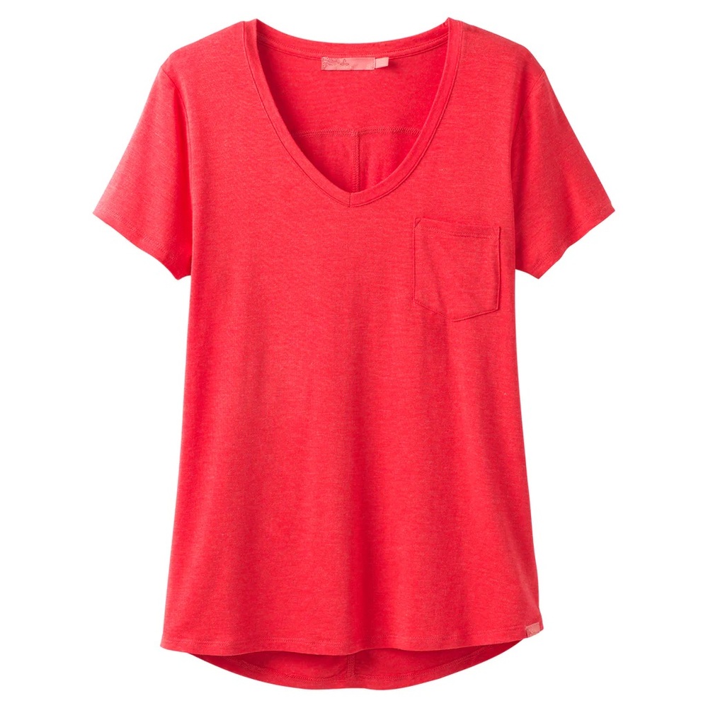 Prana Women's Red V-Neck T-Shirt